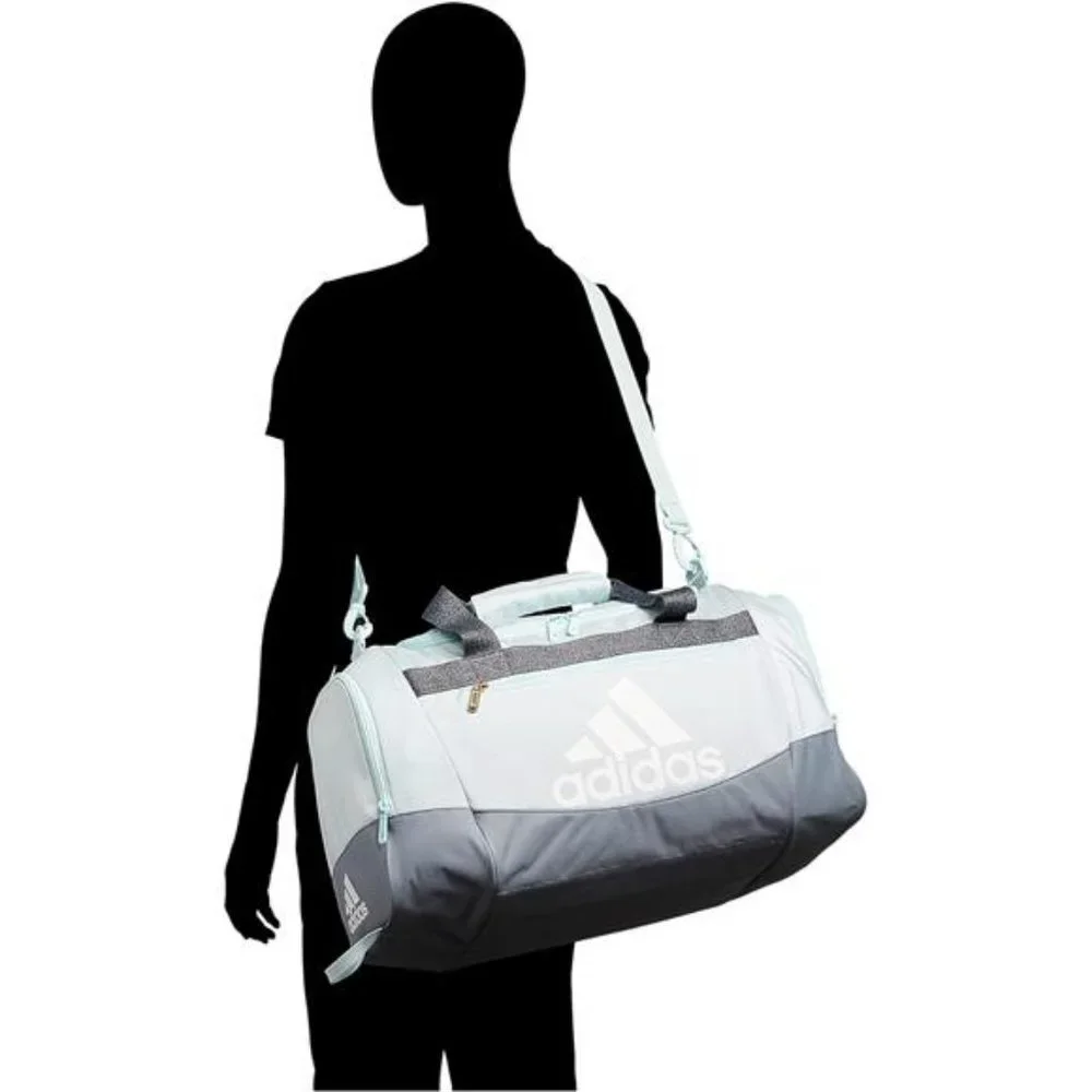 New Adidas‎ Unisex Defender 4 Small Duffel Bag (Onix Grey/Rose Gold)